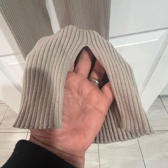 H&M Ribbed High-Waist Leggings Tan Neutral Size S - Picture 8 of 10